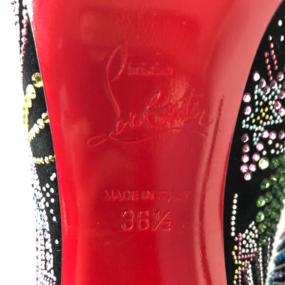 Chritian Louboutin Hot Chick Crystals Embellished Limited Edition Pumps 36.5 - Picture 10 of 11